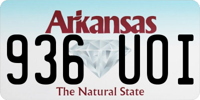 AR license plate 936UOI