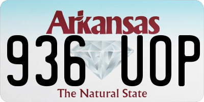 AR license plate 936UOP