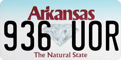 AR license plate 936UOR