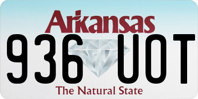 AR license plate 936UOT