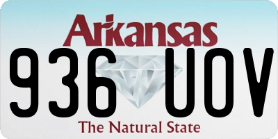 AR license plate 936UOV
