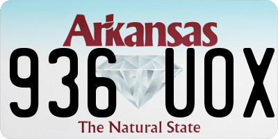 AR license plate 936UOX