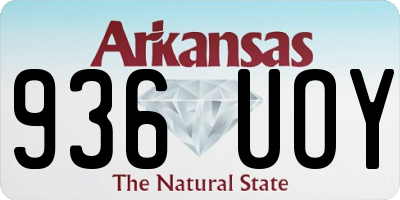 AR license plate 936UOY