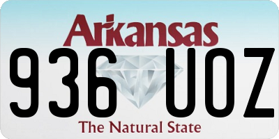 AR license plate 936UOZ
