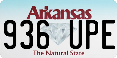 AR license plate 936UPE