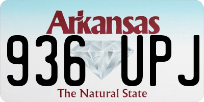 AR license plate 936UPJ