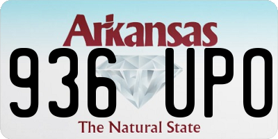 AR license plate 936UPO