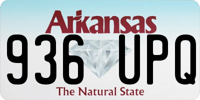 AR license plate 936UPQ