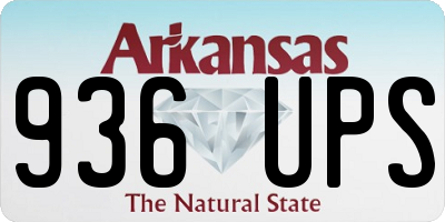 AR license plate 936UPS