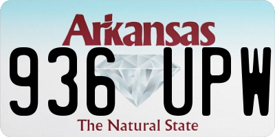 AR license plate 936UPW