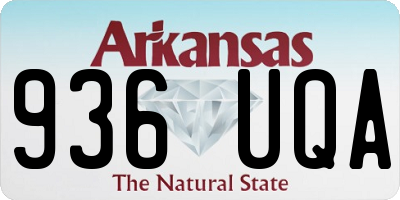 AR license plate 936UQA