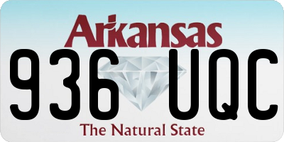 AR license plate 936UQC