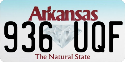 AR license plate 936UQF