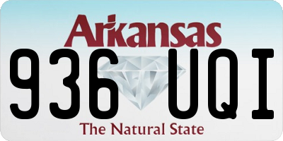 AR license plate 936UQI