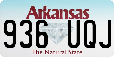 AR license plate 936UQJ