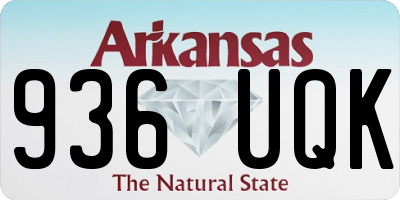 AR license plate 936UQK