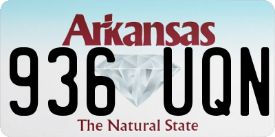 AR license plate 936UQN