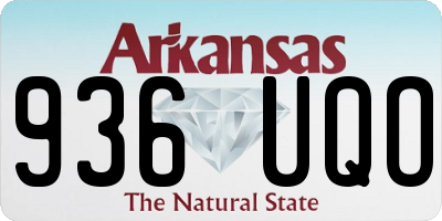 AR license plate 936UQO