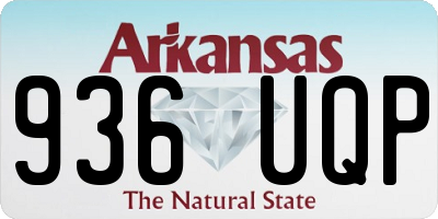 AR license plate 936UQP