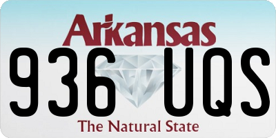 AR license plate 936UQS