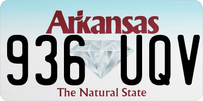 AR license plate 936UQV