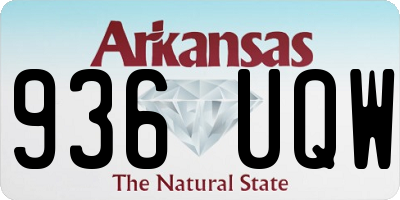 AR license plate 936UQW