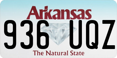 AR license plate 936UQZ