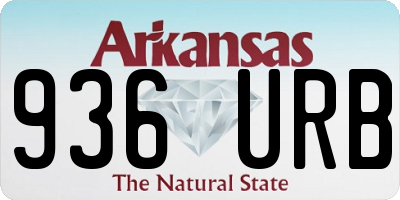 AR license plate 936URB