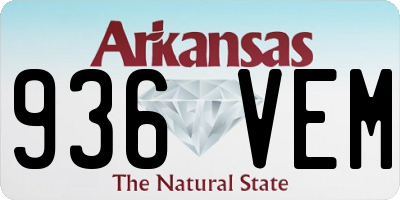 AR license plate 936VEM