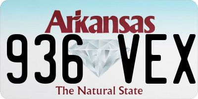AR license plate 936VEX