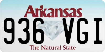 AR license plate 936VGI