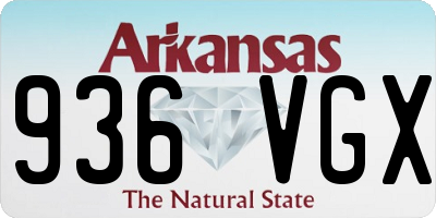 AR license plate 936VGX