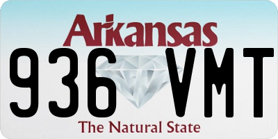 AR license plate 936VMT
