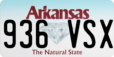 AR license plate 936VSX