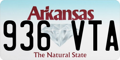 AR license plate 936VTA