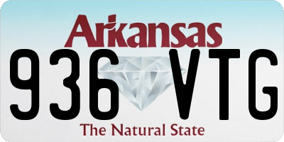 AR license plate 936VTG