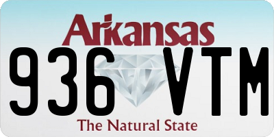 AR license plate 936VTM