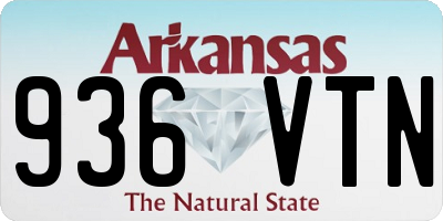 AR license plate 936VTN