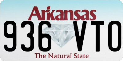 AR license plate 936VTO