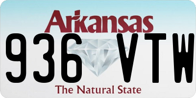 AR license plate 936VTW