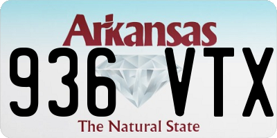 AR license plate 936VTX