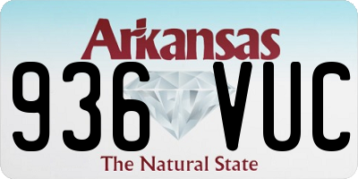 AR license plate 936VUC