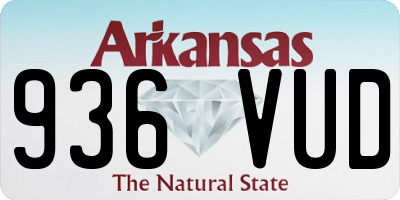 AR license plate 936VUD