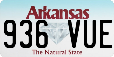 AR license plate 936VUE