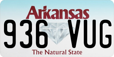 AR license plate 936VUG
