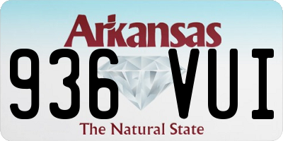 AR license plate 936VUI