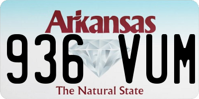 AR license plate 936VUM