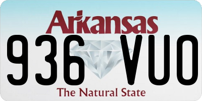 AR license plate 936VUO