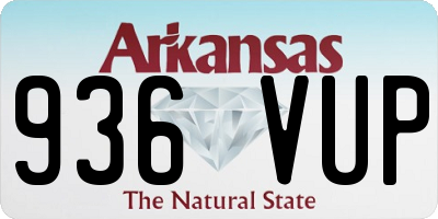 AR license plate 936VUP