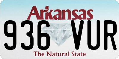 AR license plate 936VUR